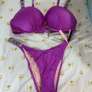 Victoria's Secret Vibrant Purple Bikini Set